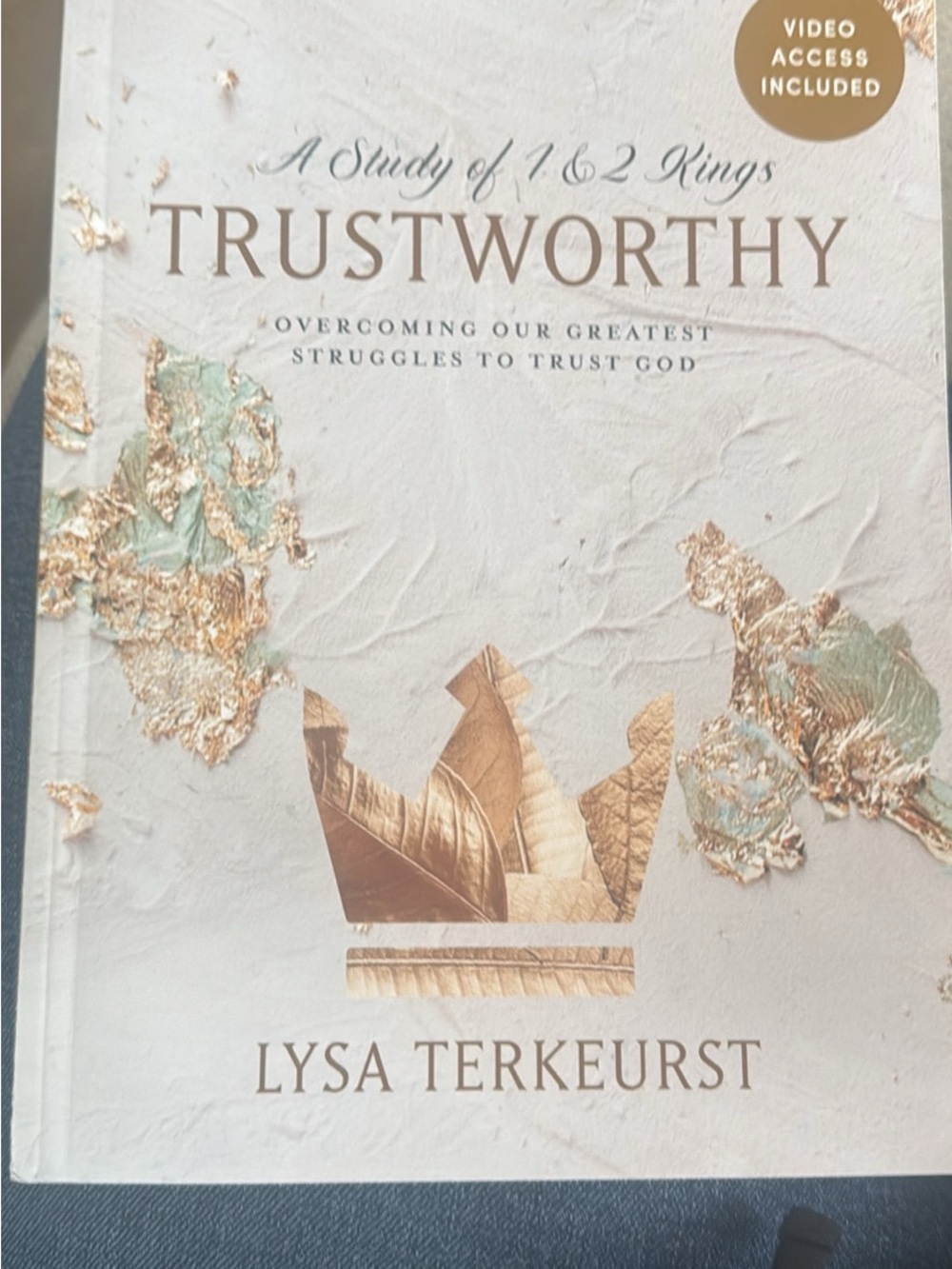 Trustworthy Hardcover Devotional - Cream & Gold Accents